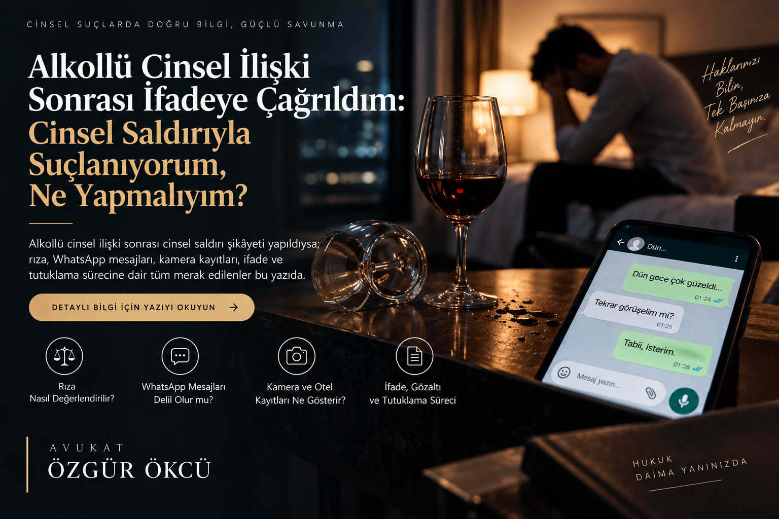 Alkollü Cinsel İlişki Sonrası İfadeye Çağrıldım: Cinsel Saldırıyla Suçlanıyorum, Ne Yapmalıyım?