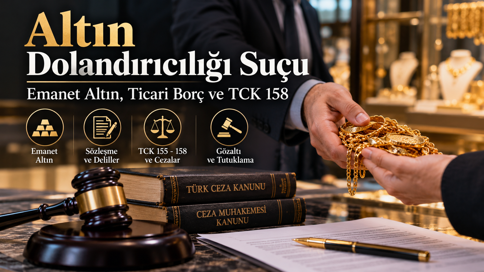 Kuyumcuda Altınları Teslim Alıp Bedelini Ödememek Dolandırıcılık mı? TCK 155 ve 158